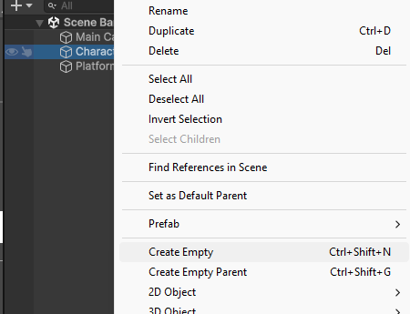 Buat Empty Game Object